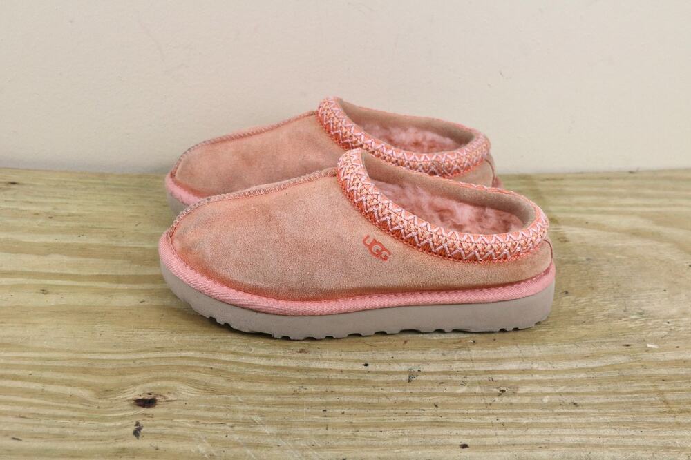 Ugg Slippers Womens 6 Braid Orange Suede Naval Tasman II Clogs Mules Shoes